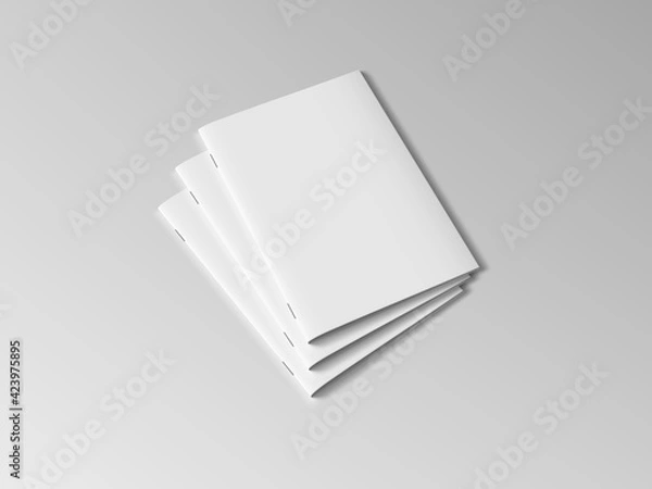 Fototapeta Three A4 Or A5 Clear Brochures With Shadow