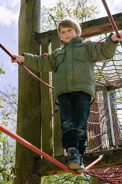 Obraz Blond boy at playground
