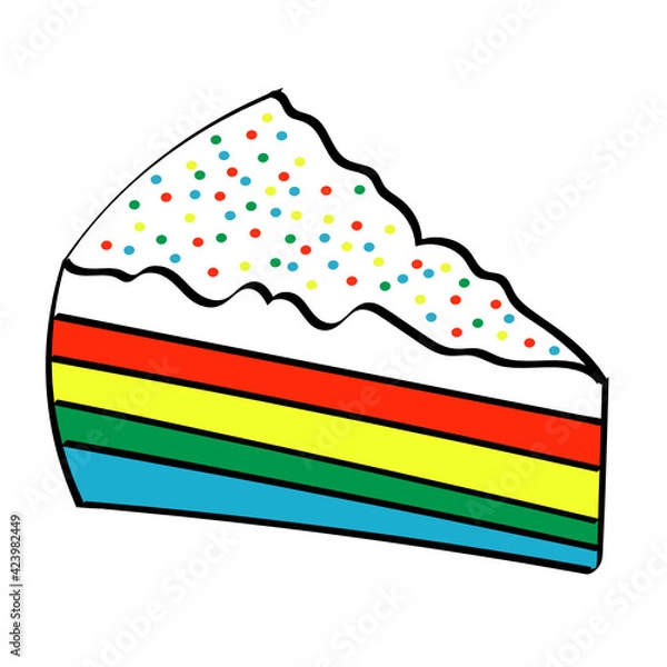 Obraz Torta arcobaleno