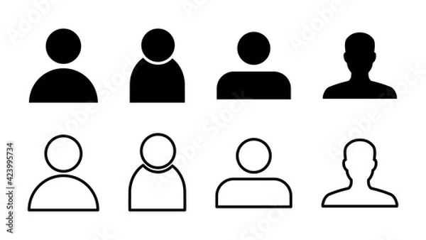 Fototapeta people icon set. person icon vector. User Icon vector