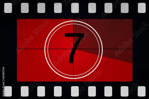 Fototapeta Film countdown 7