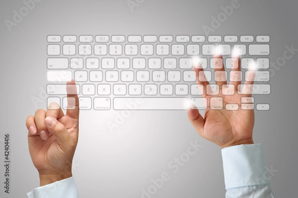 Obraz Hand on Keyboard