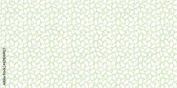 Fototapeta Green and white leaves vector pattern, background texture