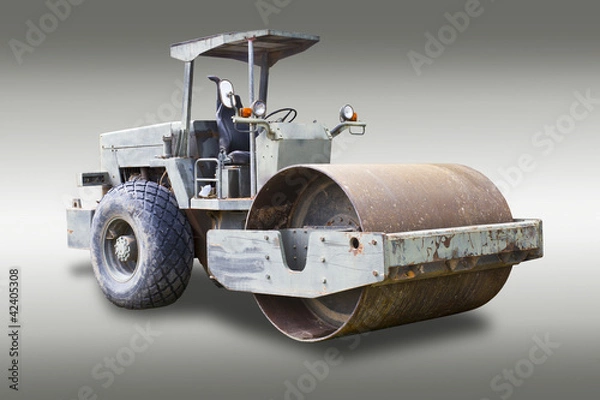 Obraz Steamroller isolated with clipping path