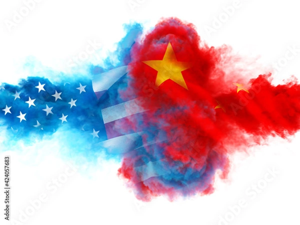 Obraz USA versus China. economic crisis