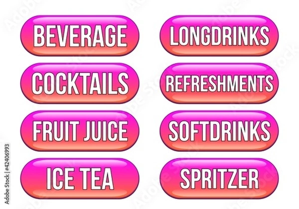 Obraz Button Set Drinks
