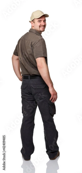 Fototapeta smiling worker