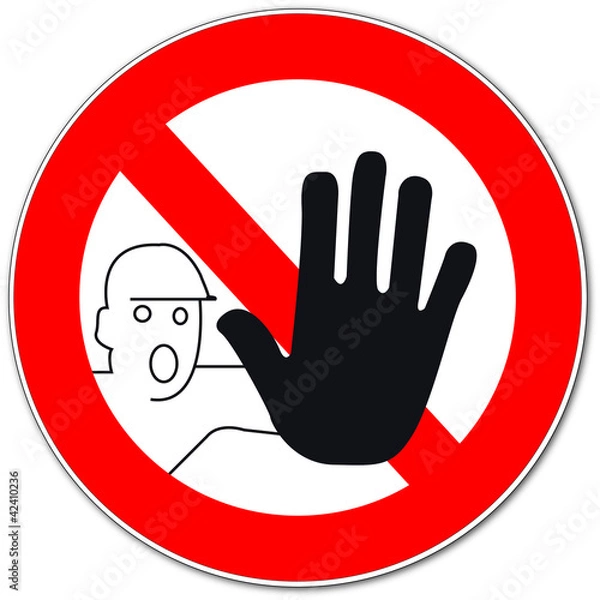 Fototapeta divieto
