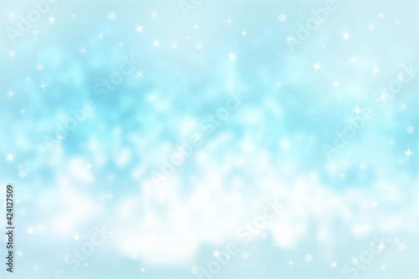 Fototapeta キラキラ 背景素材 ライトブルー