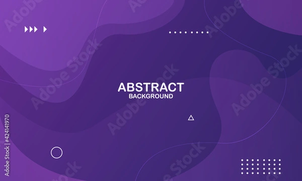 Fototapeta Liquid wave background with purple color background. Fluid wavy shapes. Eps10 vector