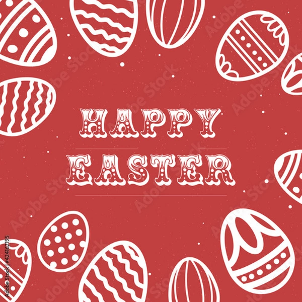 Obraz Hand Drawn Pastel Monochrome Easter Design