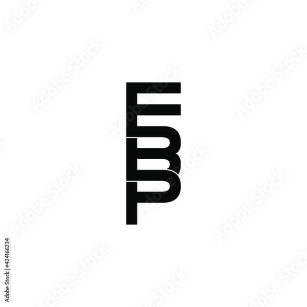 Obraz ebp letter original monogram logo design