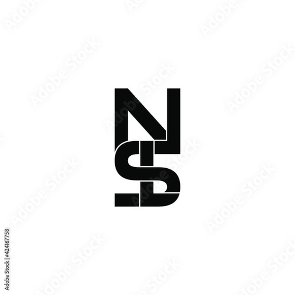 Obraz nsl letter original monogram logo design