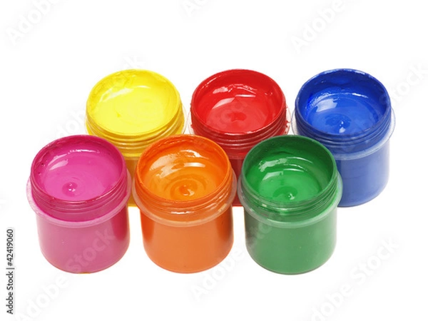Obraz paints isolated on a white background