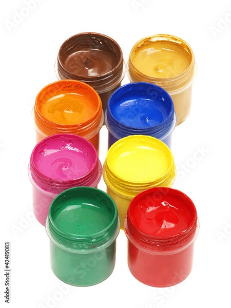 Obraz paints isolated on a white background
