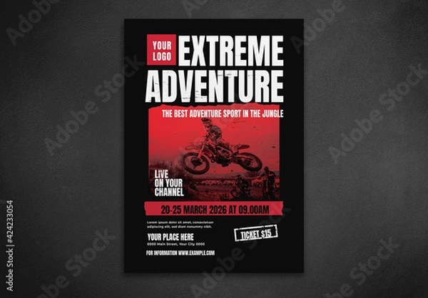 Fototapeta Extreme Adventure Flyer