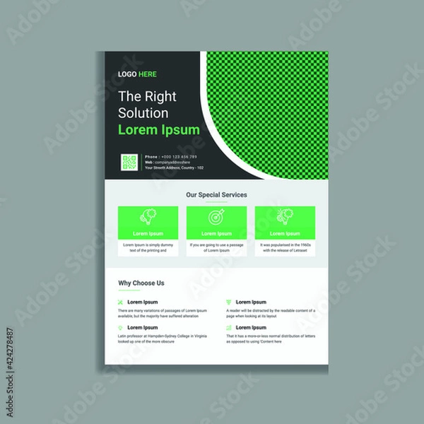 Obraz Business Promotion unique flyer template design