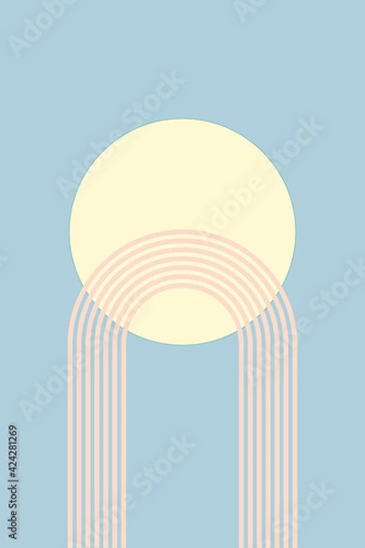 Obraz Cute minimalistic abstract boho posters. Vector illustration