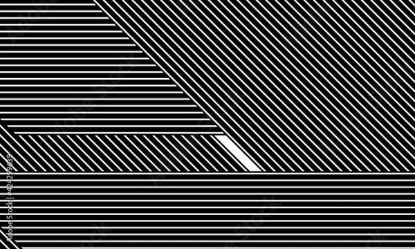 Obraz Composición abstracta de rayas negras  diagonales y horizontales