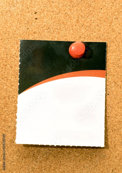 Fototapeta note paper on cork board.
