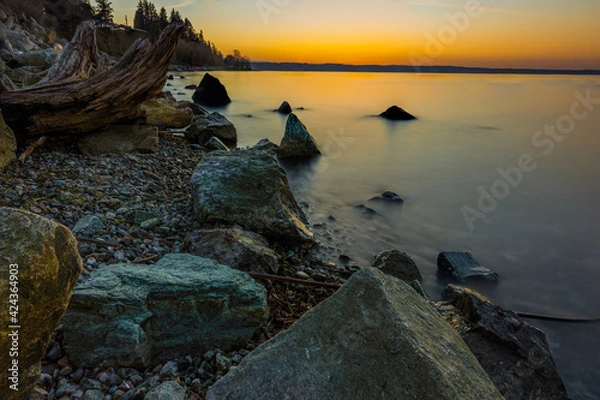 Fototapeta sunset on the beach