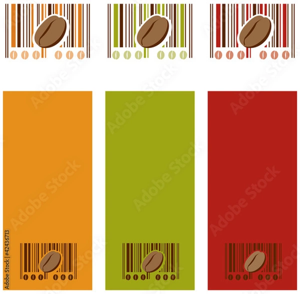 Obraz coffee bean and barcode