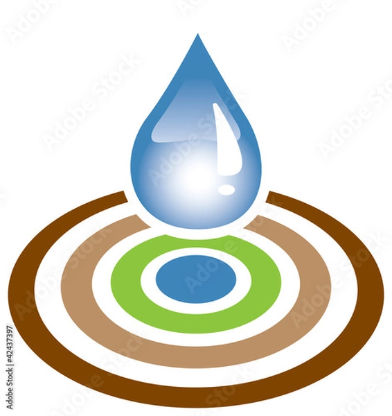 Obraz water drop and target