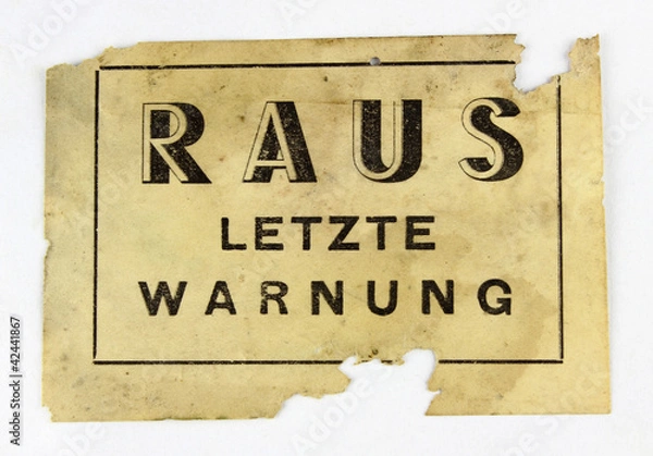 Obraz Affichette clandestine de la  résistance française ww2