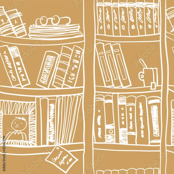 Obraz Seamless Pattern With Books.
