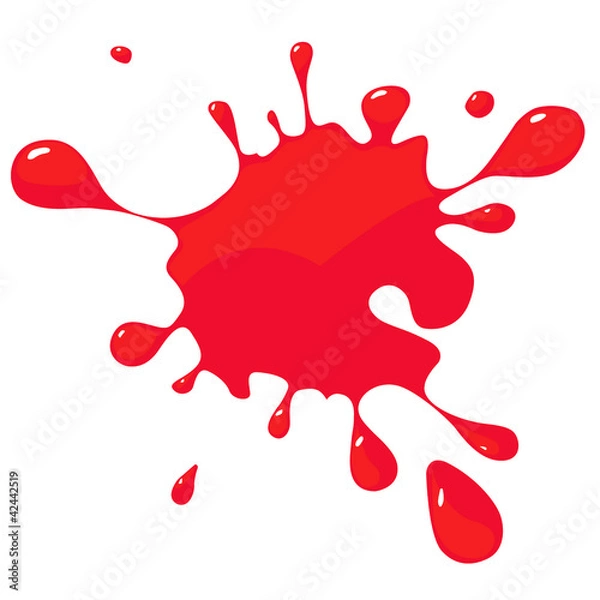 Obraz Farbklecks rot