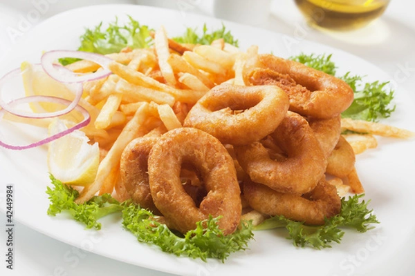 Obraz Fried squid rings