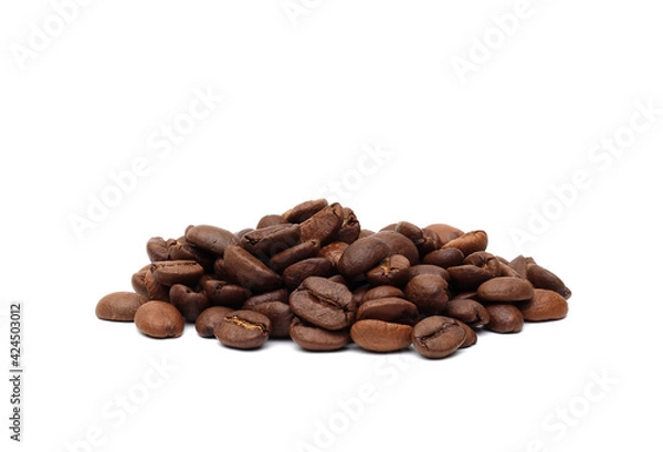 Obraz coffee beans on white background