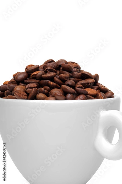 Obraz Cup with coffee beans 