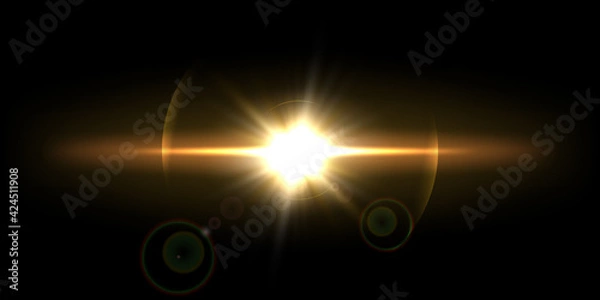 Obraz Glow light effect. Vector 10 eps	
