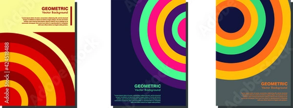 Obraz New Swiss retro poster with geometric shapes premium vektor 
