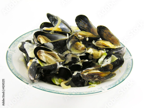 Obraz Assiette de moules à la crème