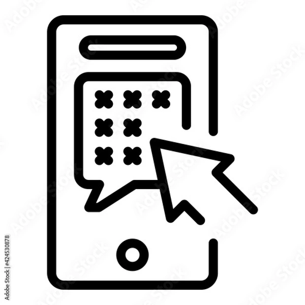 Fototapeta Phone information icon. Outline phone information vector icon for web design isolated on white background