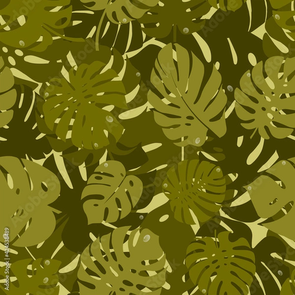 Fototapeta Vector pattern of leaves