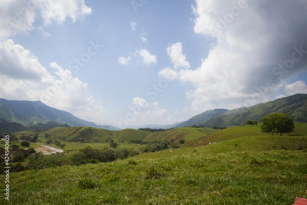 Fototapeta landscape with clouds