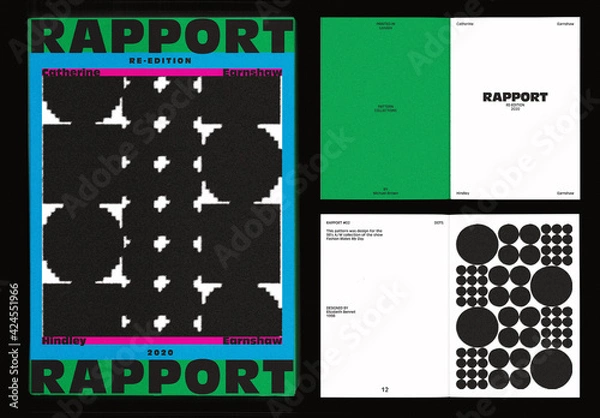 Obraz Fashion Catalog Guide Book with Textile Illustrated Elements Design