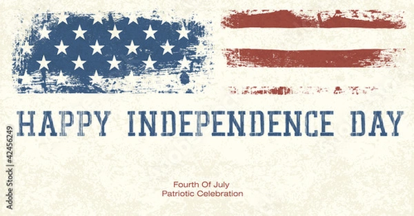 Obraz Fourth Of July Patriotic Celebration Background. Vector, EPS10
