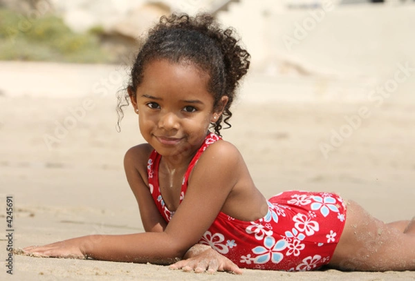 Fototapeta child on a beach