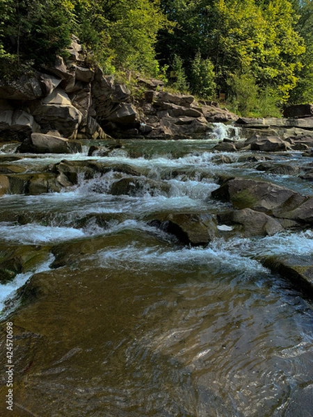 Obraz waterfall. carpathian mountains