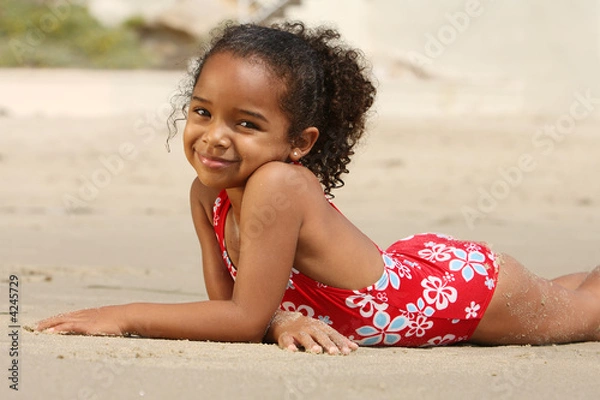 Fototapeta child on a beach