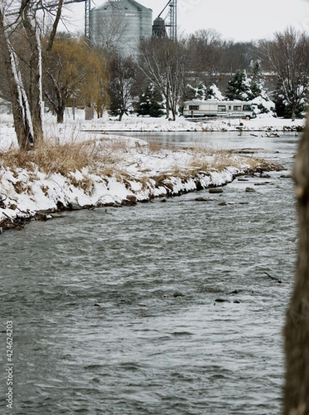 Obraz river in winter