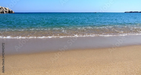 Fototapeta 해변의 잔잔한 파도