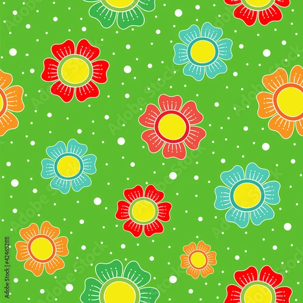 Fototapeta Summer flower pattern