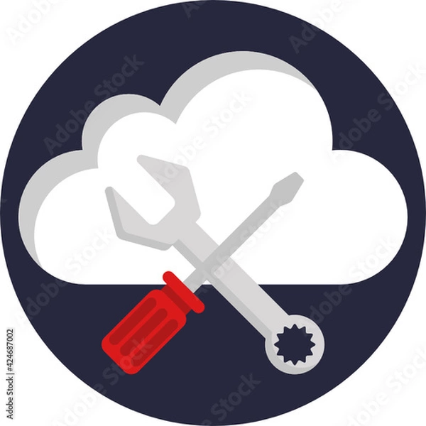 Fototapeta Server Icon. Database Icon. Vector Illustration