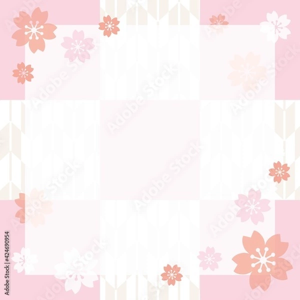 Fototapeta 優しい雰囲気の和柄背景