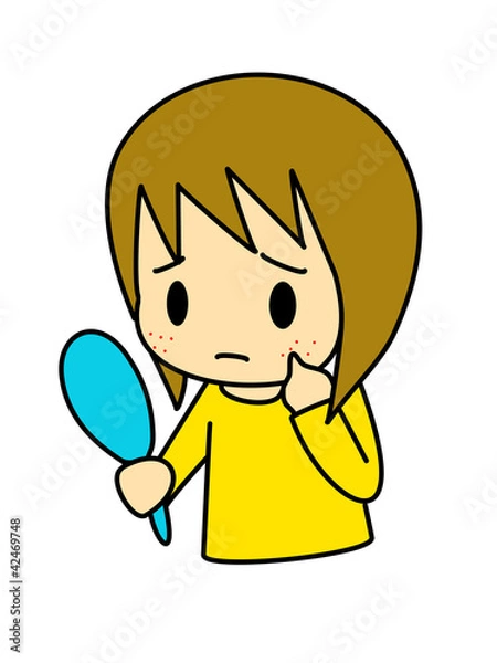 Obraz にきびに悩む女性